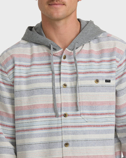 Baja Long Sleeve Flannel Shirt - Off White