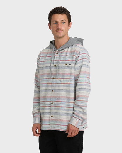 Baja Long Sleeve Flannel Shirt - Off White