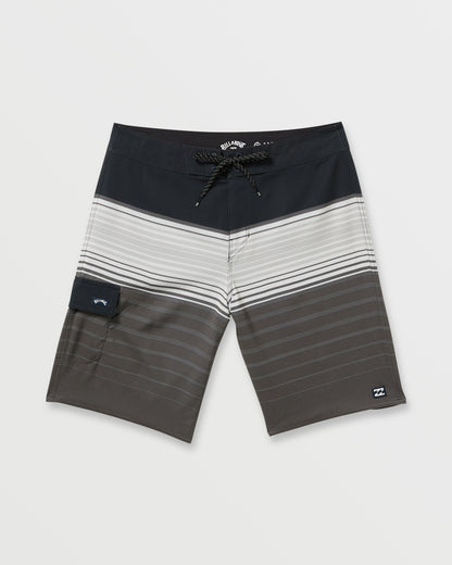 All Day Stripe Pro Performance 20" Boardshorts - Pewter