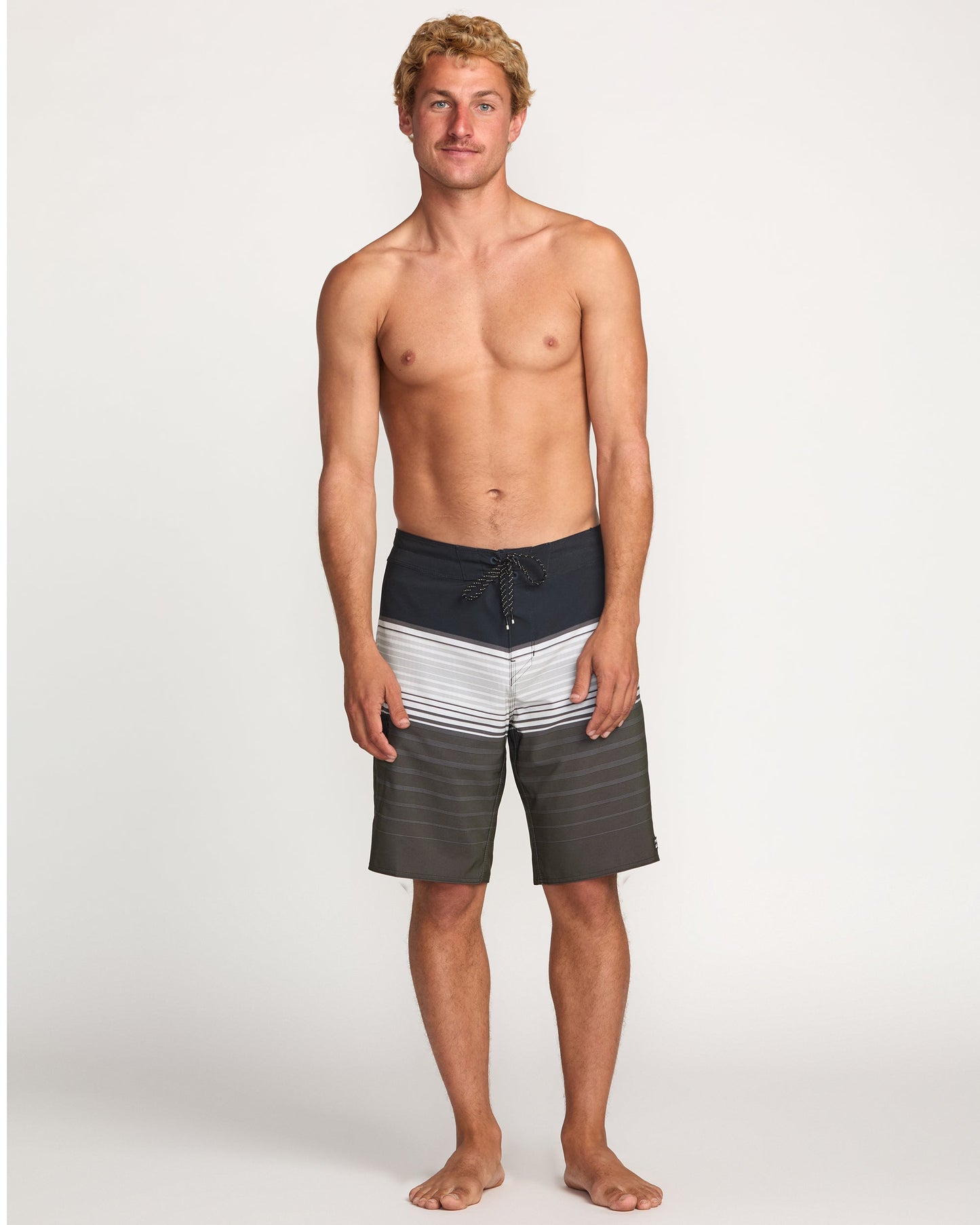 All Day Stripe Pro Performance 20" Boardshorts - Pewter
