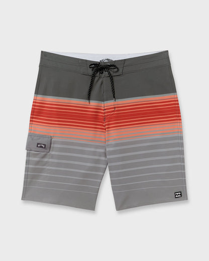 All Day Stripe Pro Performance 20" Boardshorts - Sunset