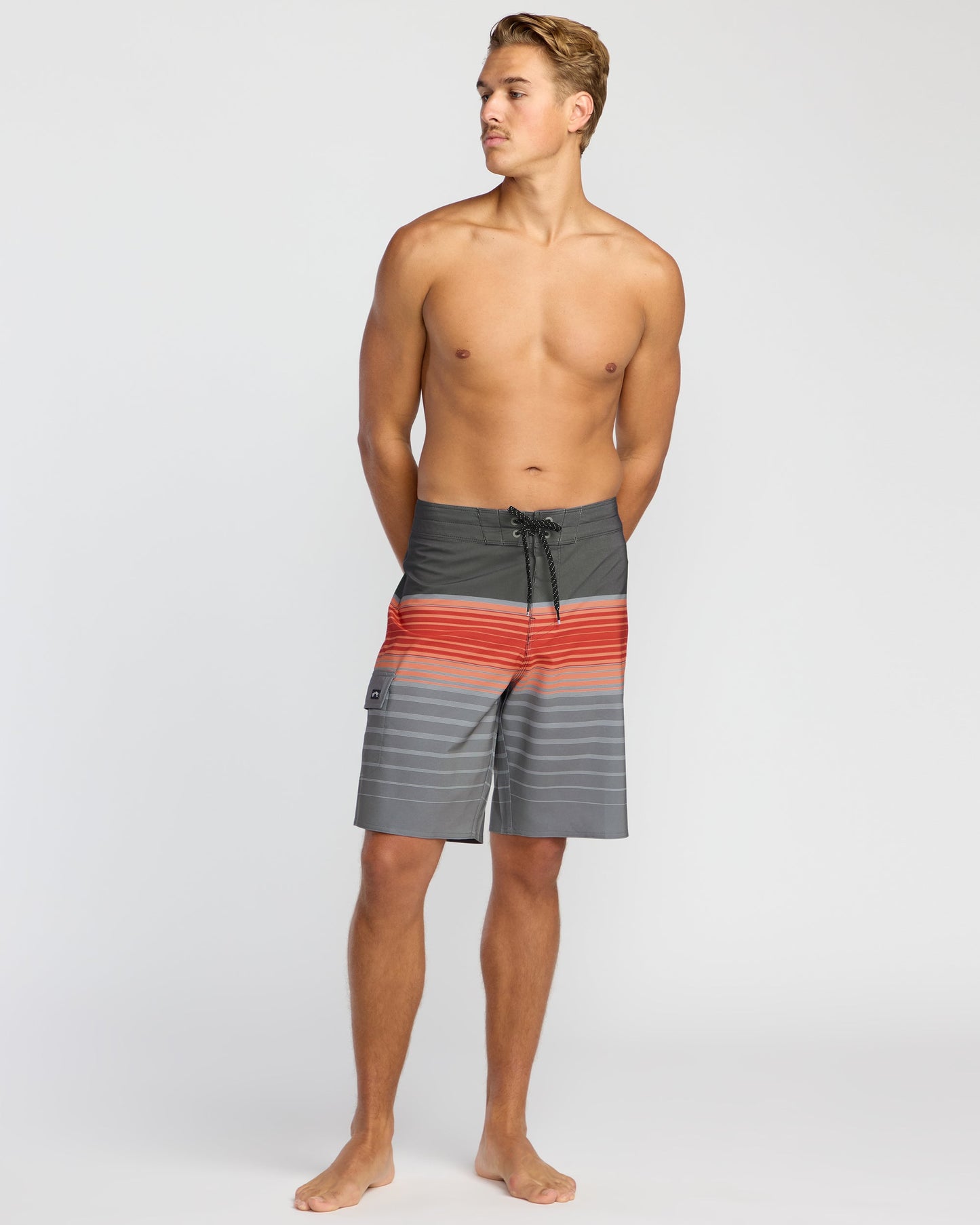 All Day Stripe Pro Performance 20" Boardshorts - Sunset