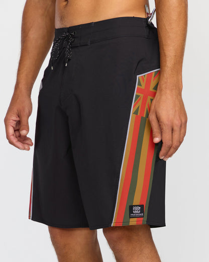 Straddie Pro Hi Boardshorts - Rasta