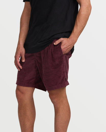 Larry Laybacks 19" Cord Shorts - Plum