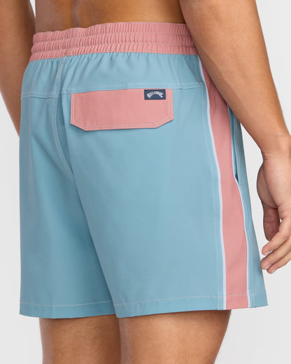 Dbah Panel Laybacks Swim Trunk - Washed Blue