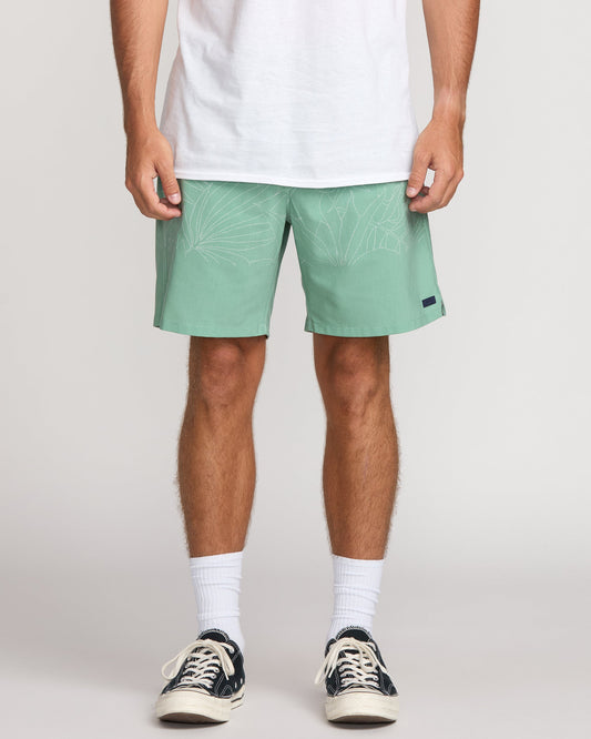 Surftrek Transit Elastic 17" Hybrid Shorts - Mist Green