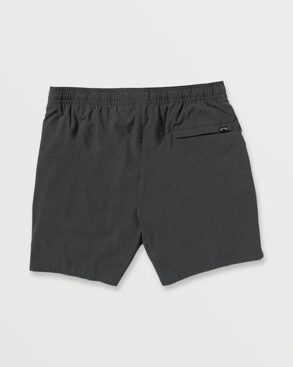 Surftrek Perforated Elastic 17" Hybrid Shorts - Black