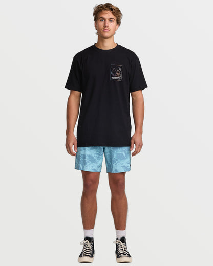 Surftrek Perforated Elastic 17" Hybrid Shorts - Glacier Blue