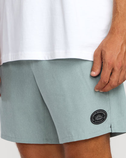 Surftrek Perforated Elastic 17" Hybrid Shorts - Sea Blue