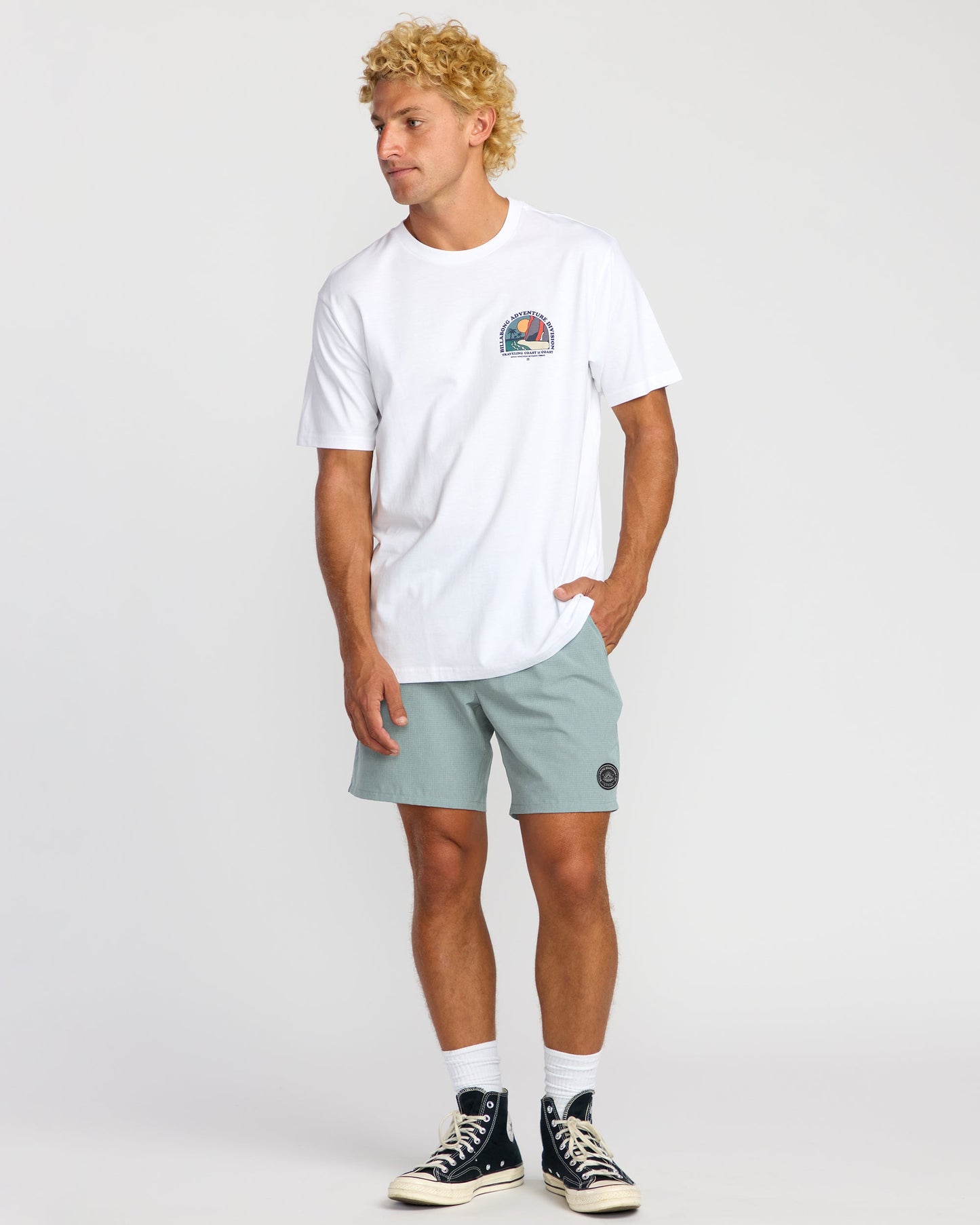 Surftrek Perforated Elastic 17" Hybrid Shorts - Sea Blue