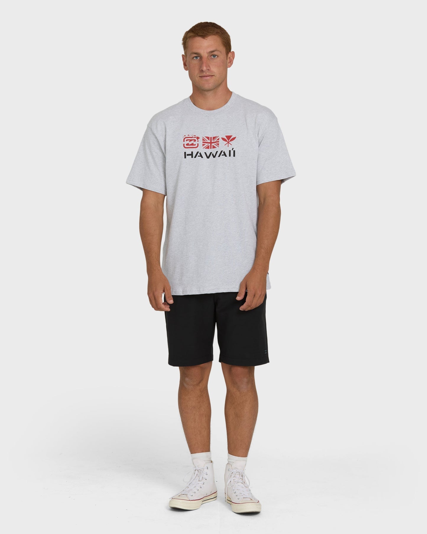 Kahili Hawaii Regular Short Sleeve Tee - Heather Gray