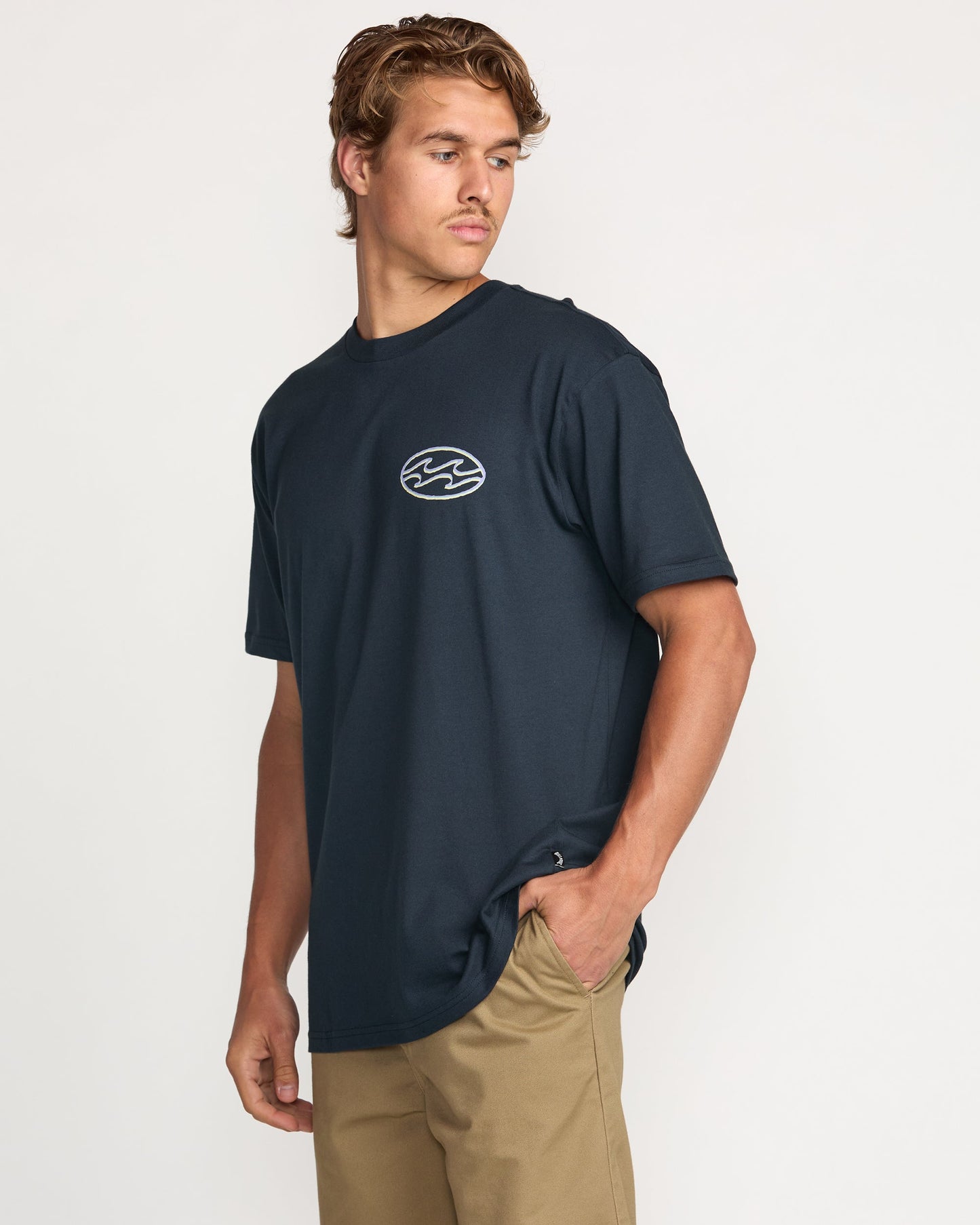 Crayon Wave Premium Tee - Navy