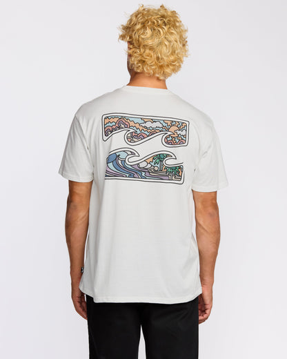 Crayon Wave Premium Short Sleeve T-Shirt - Off White
