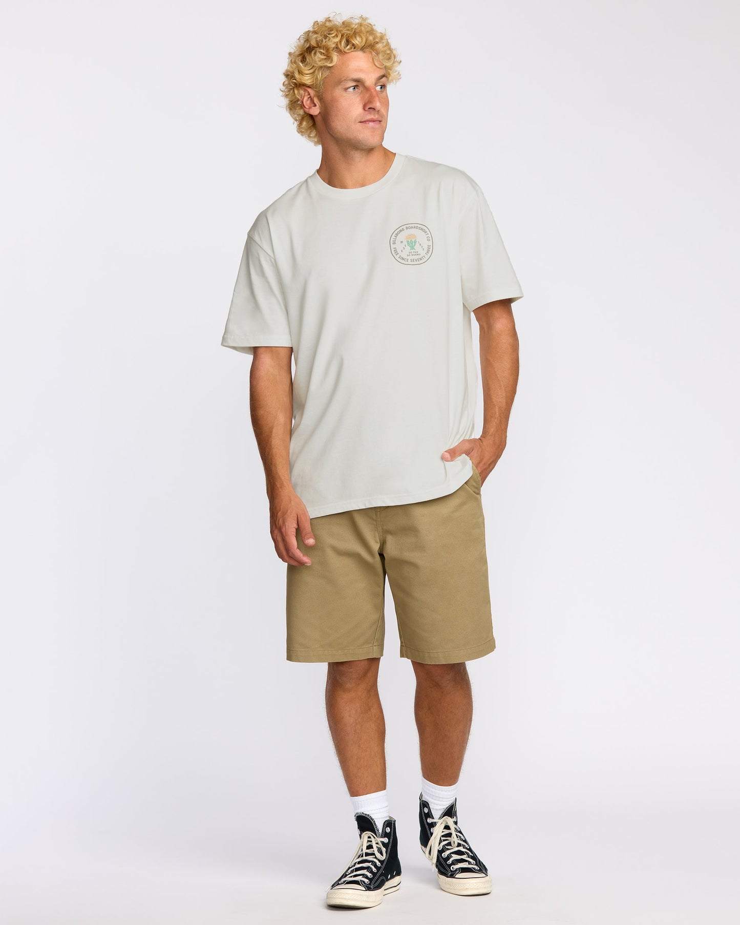 Desert Flower Regular Short Sleeve T-Shirt - Off White