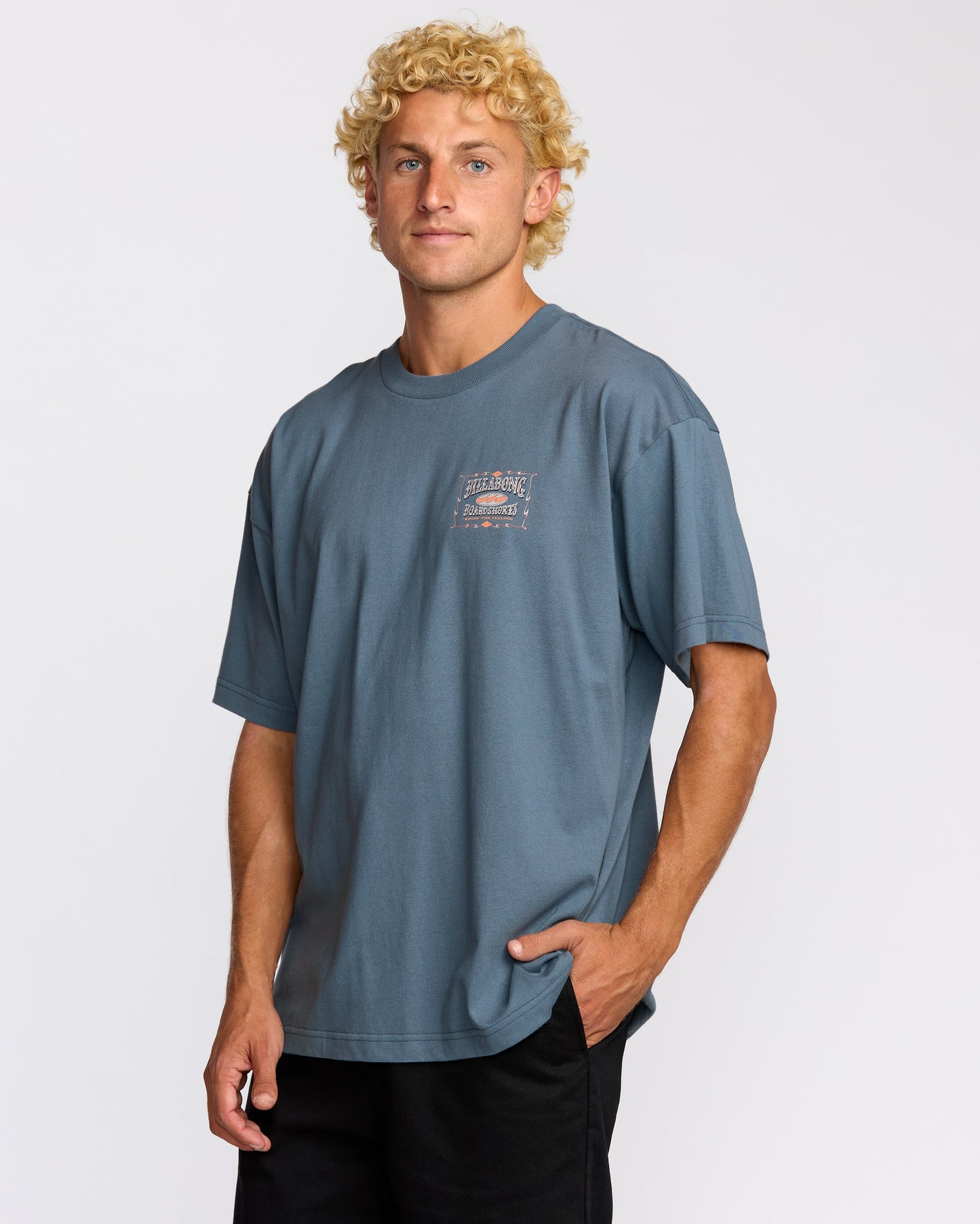 Double Spread OG Short Sleeve T-Shirt - Steel Blue