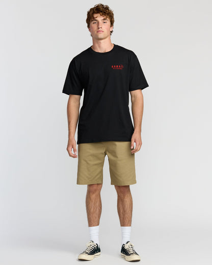 Skull Wave Hi Regular Short Sleeve T-Shirt - Black