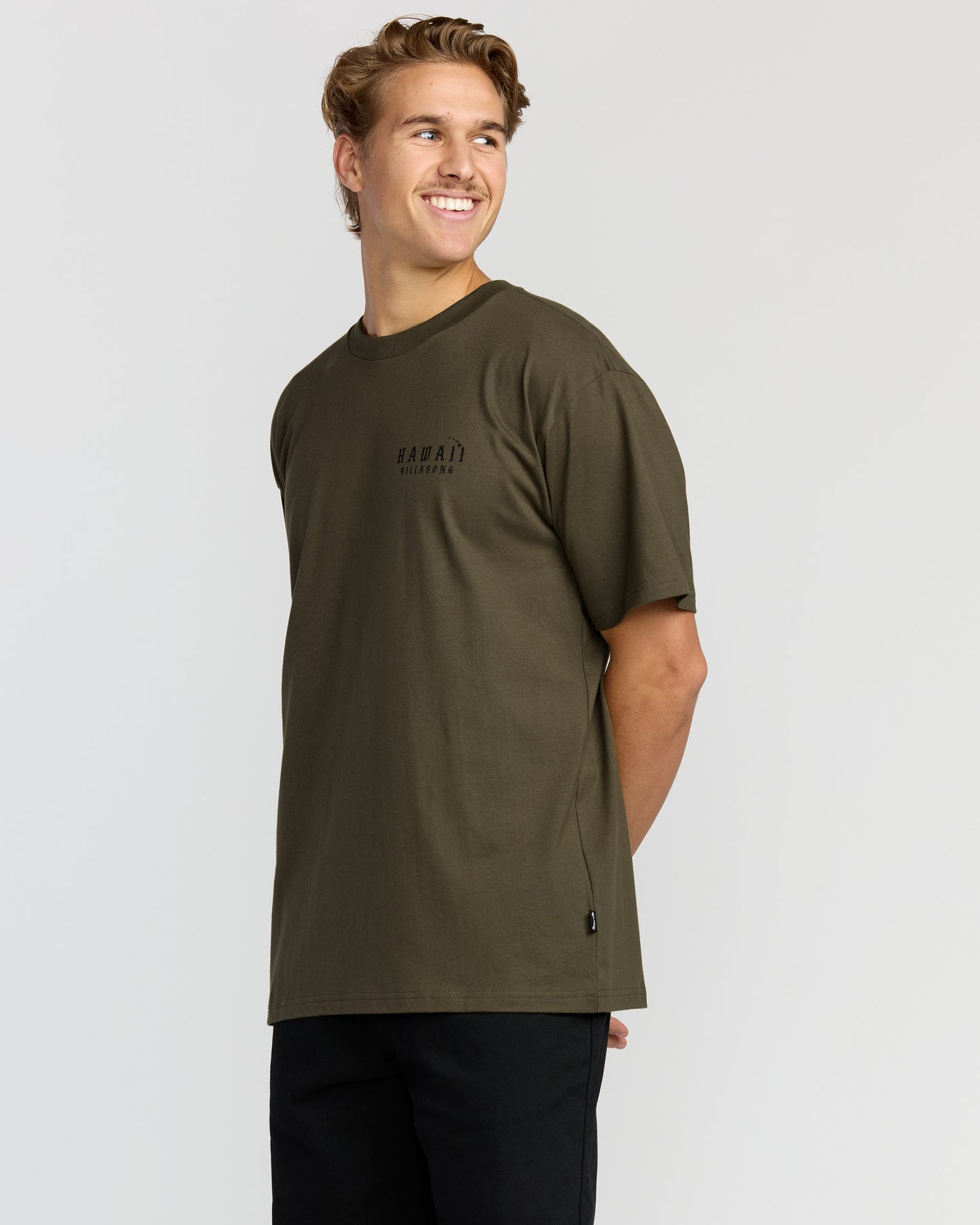 Skull Wave Hi Regular Short Sleeve T-Shirt - Military