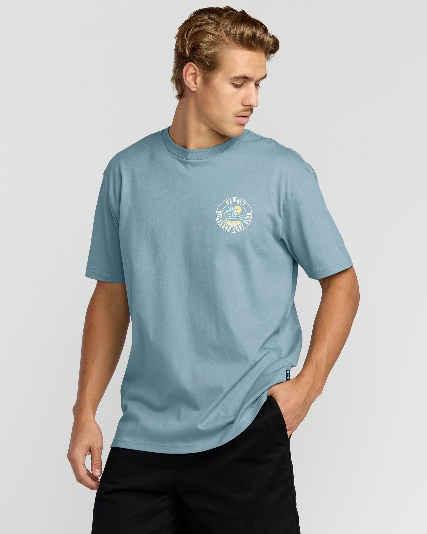 Palm Beach Hi Premium Short Sleeve T-Shirt - Washed Blue