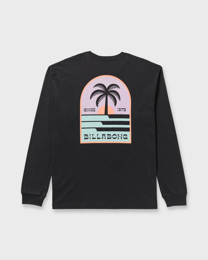 Portal Regular Long Sleeve T-Shirt - Washed Black