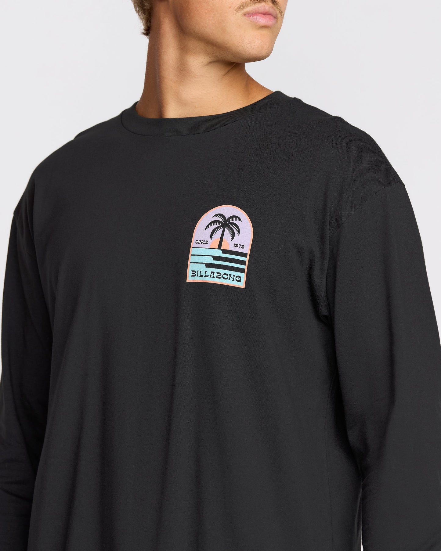 Portal Regular Long Sleeve T-Shirt - Washed Black