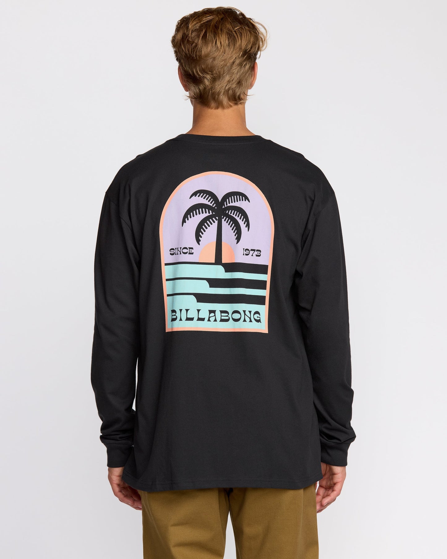 Portal Regular Long Sleeve T-Shirt - Washed Black