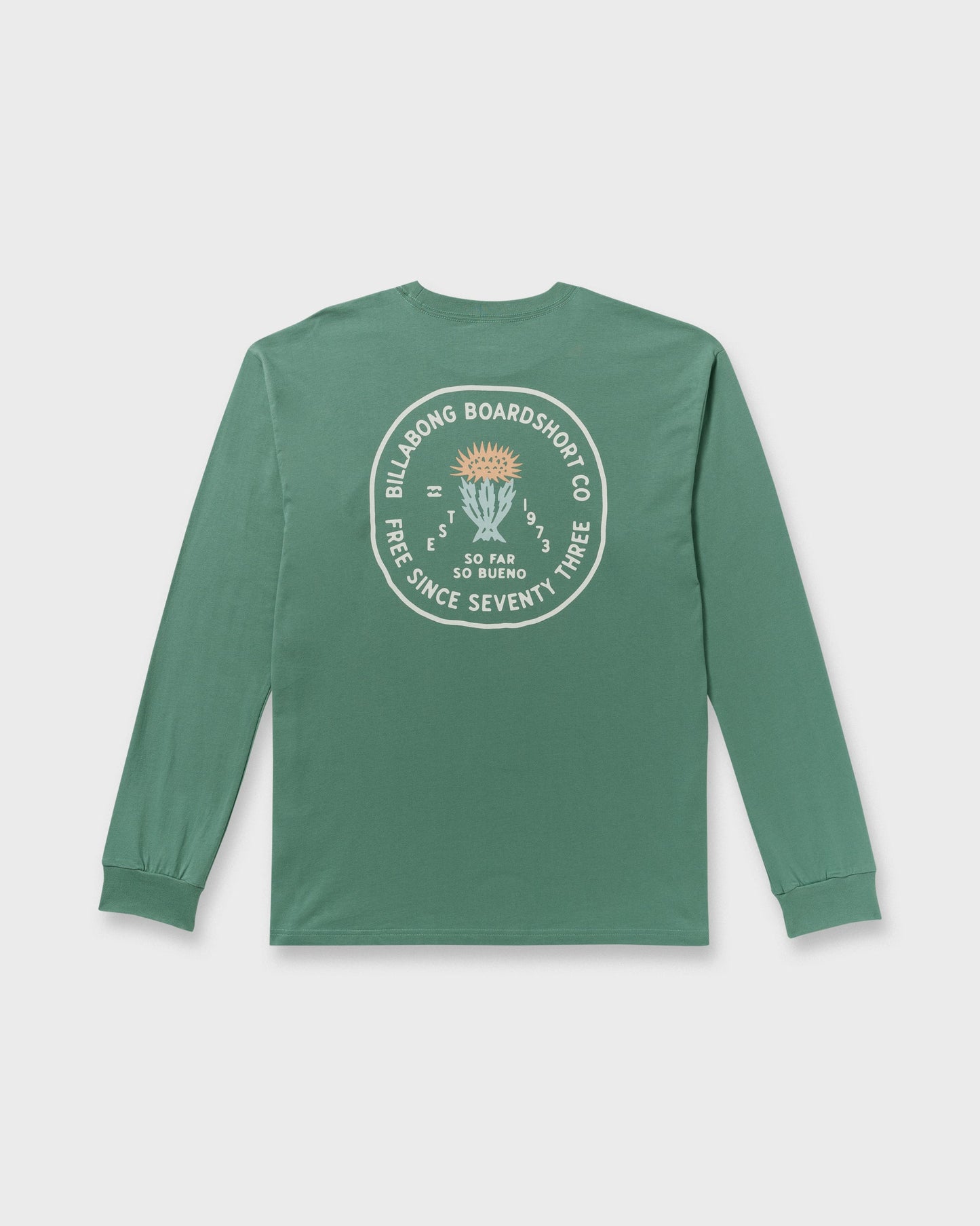 Desert Flower Regular Long Sleeve T-Shirt - Sage Green