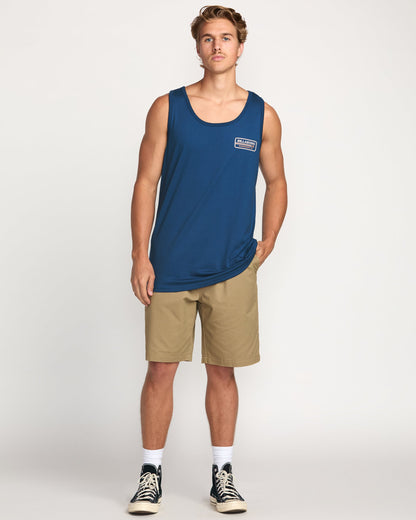 Walled Premium Tank - Deep Blue