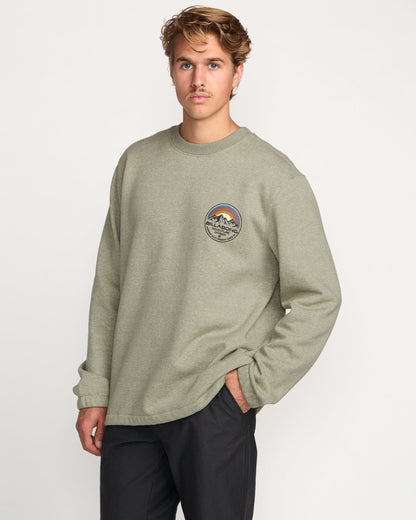 Compass Crew Sweatshirt - Sage Heather
