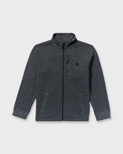 Boundary Mock Neck Zip Sweatshirt - Navy