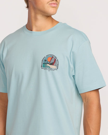 Sundown A/Div Short Sleeve T-Shirt - Dusty Blue