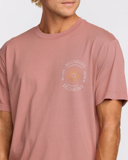 Sunrise Premium Wave Wash Short Sleeve T-Shirt - Dusty Rose