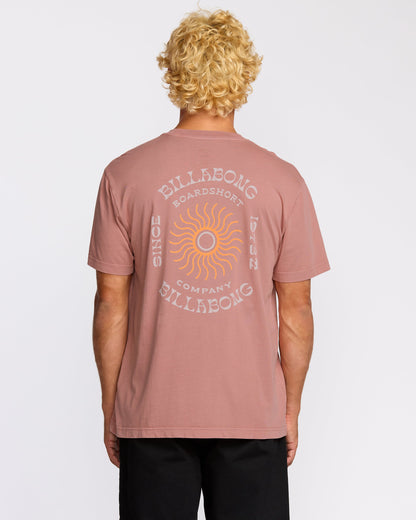 Sunrise Premium Wave Wash Short Sleeve T-Shirt - Dusty Rose