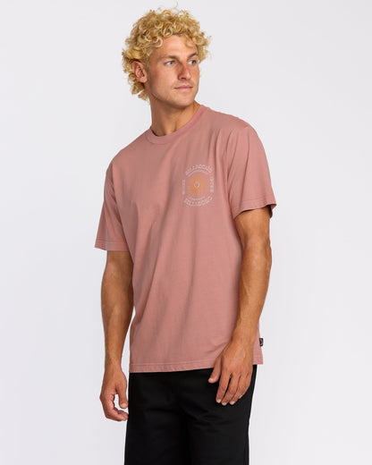 Sunrise Premium Wave Wash Short Sleeve T-Shirt - Dusty Rose