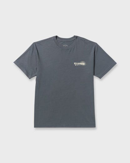 Single Fin Premium Wave Wash Short Sleeve T-Shirt - Midnight Blue
