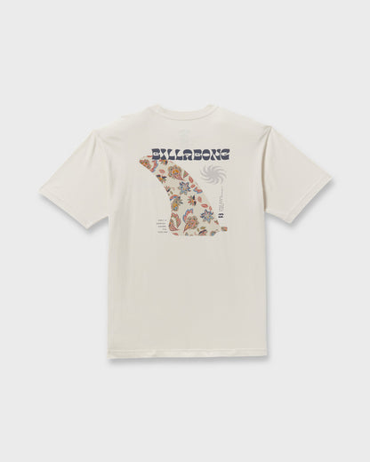 Single Fin Premium Wave Wash Short Sleeve T-Shirt - Off White