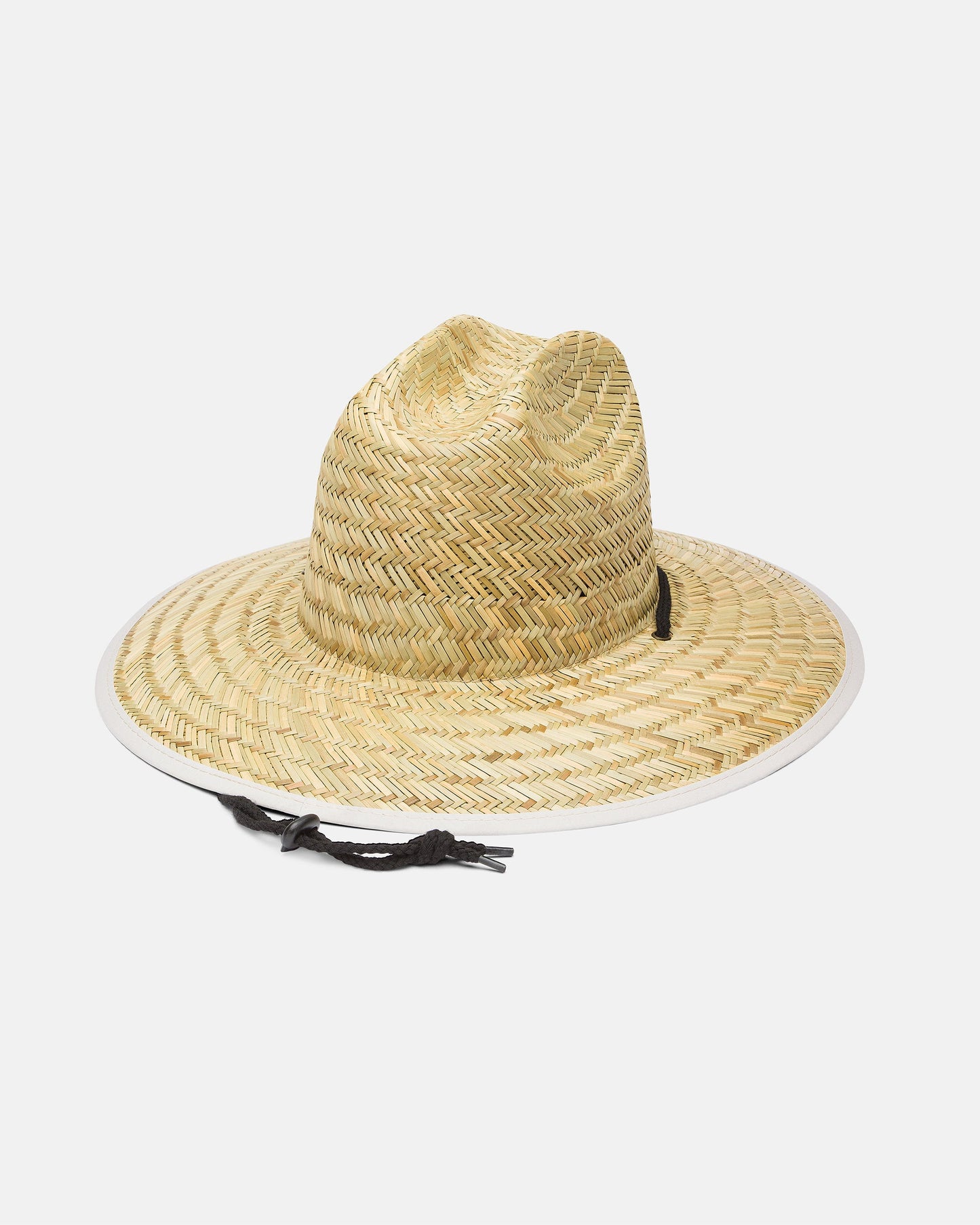 Tides Print Straw Hat - Steel Blue