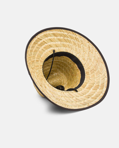 Tides Patch Straw Hat - Black Multi