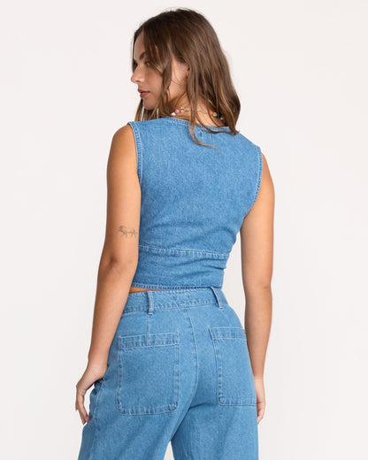 Indigo Skies Top - Salt Washed