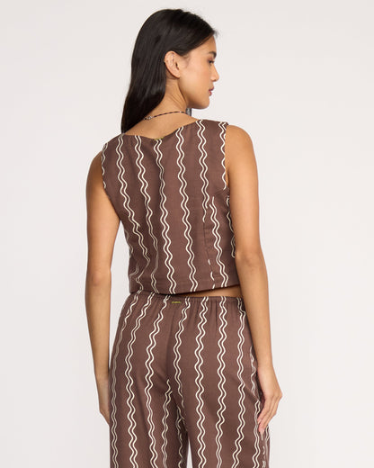 Another Wave Woven Tank - Espresso
