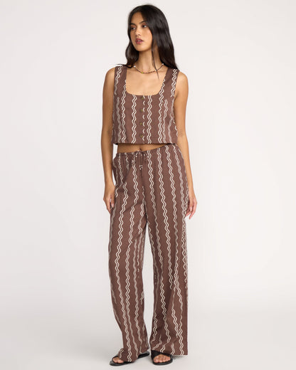 Another Wave Woven Tank - Espresso