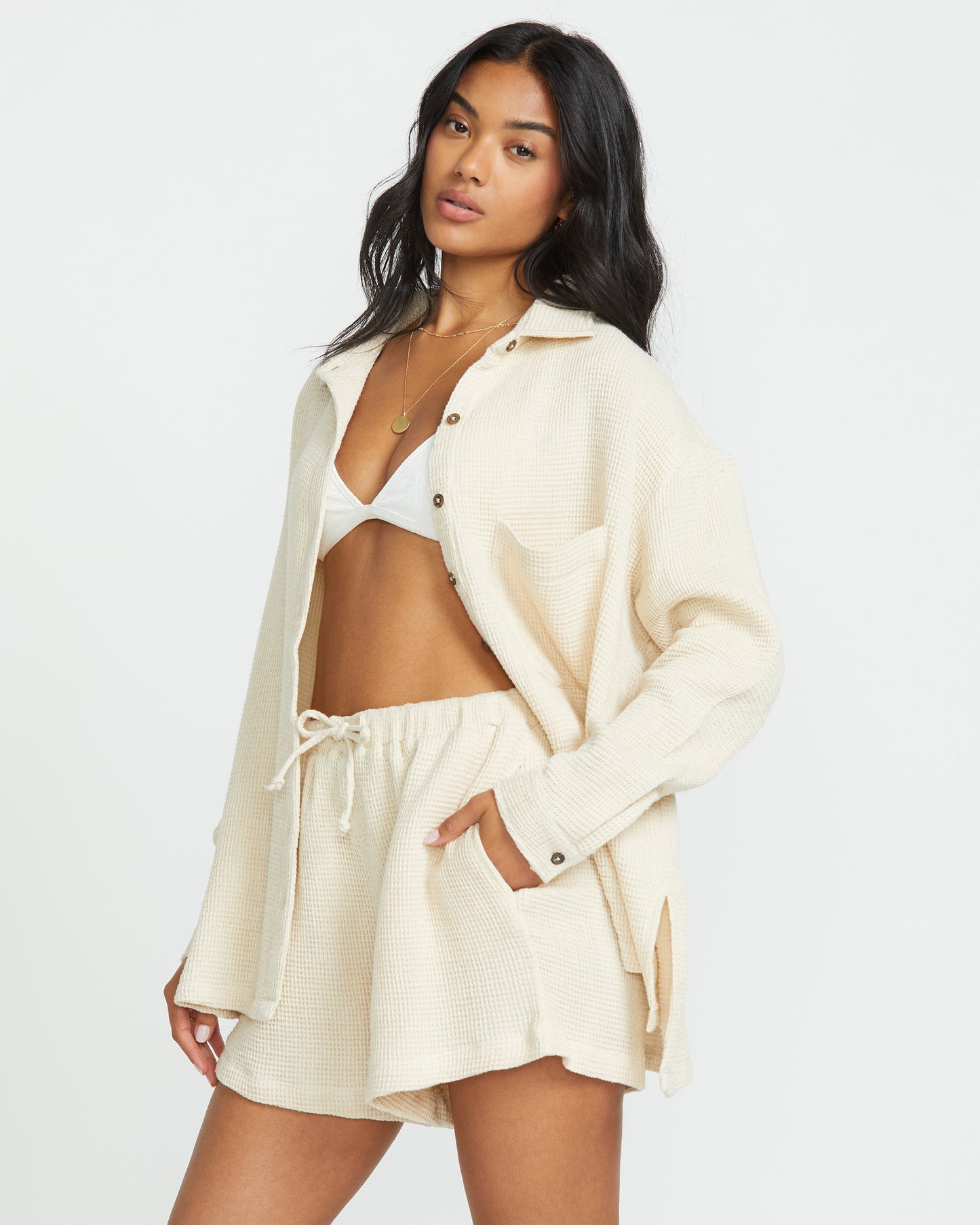 So Cozy Shacket - Dove