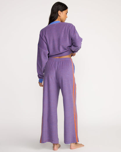 Date Palm Terry Pants - Iris