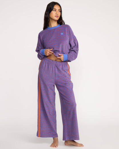 Date Palm Terry Pants - Iris