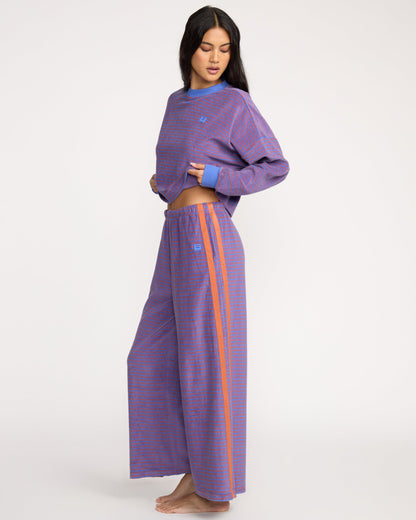 Date Palm Terry Pants - Iris