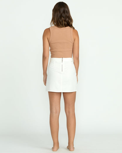 Wave Washed Skirt - Salt Crystal