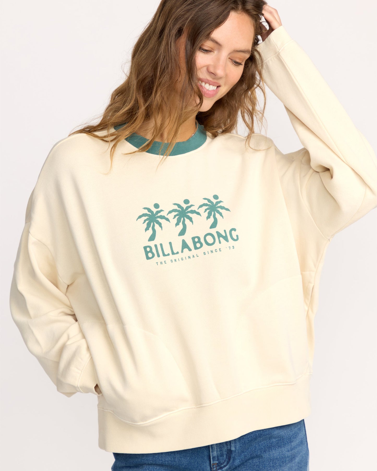 Triple Palms Crewneck Sweatshirt - Whitecap