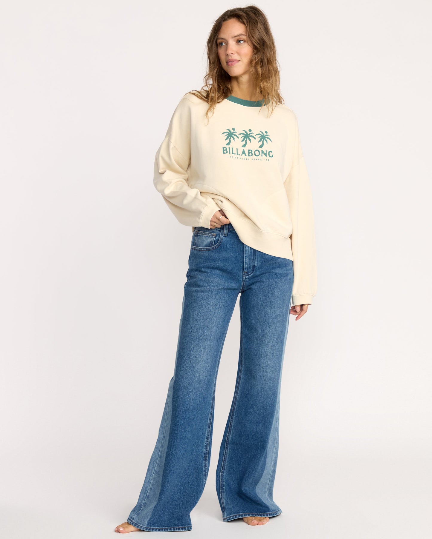 Triple Palms Crewneck Sweatshirt - Whitecap