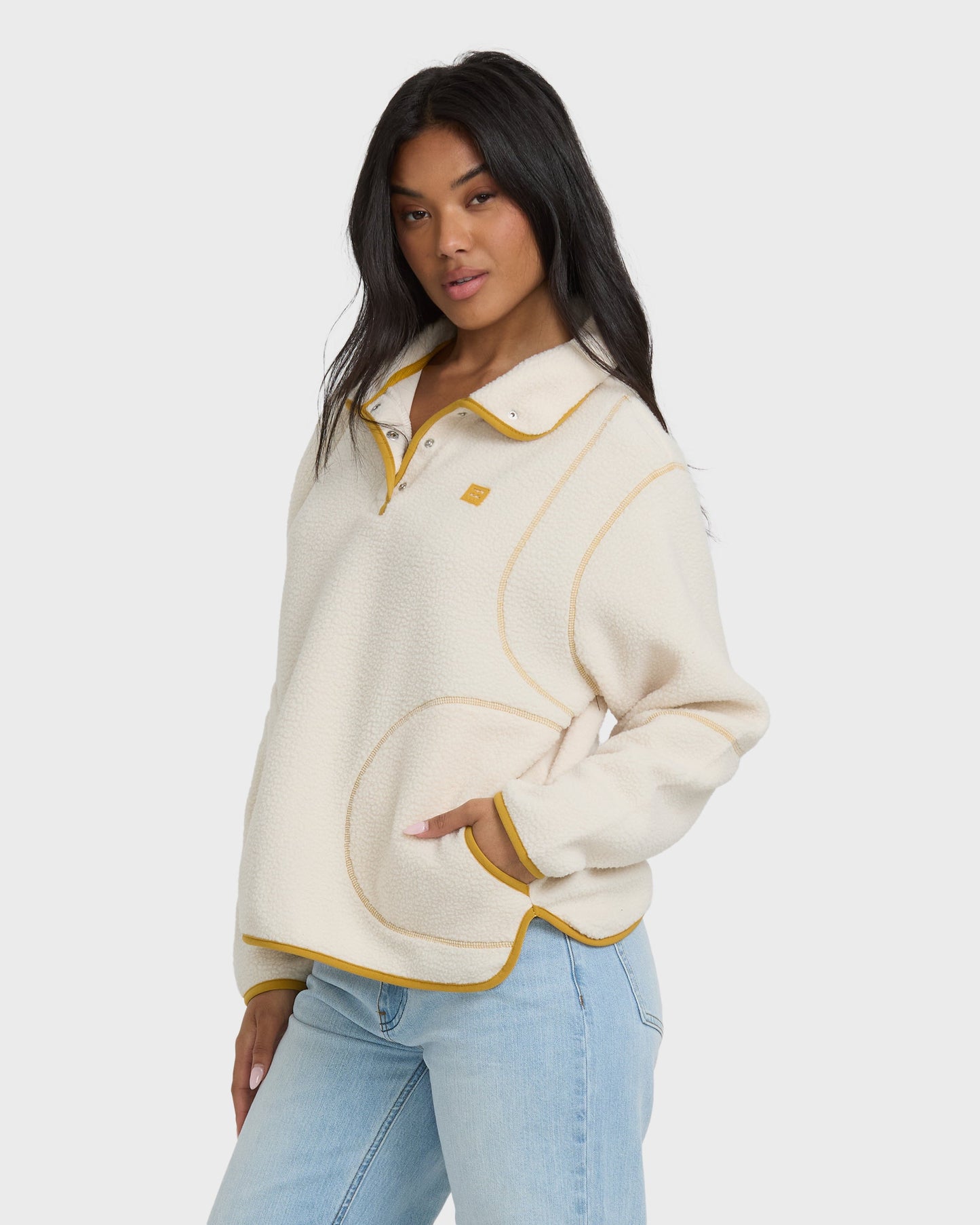 Streamer Half Snap Sweatshirt - Whitecap