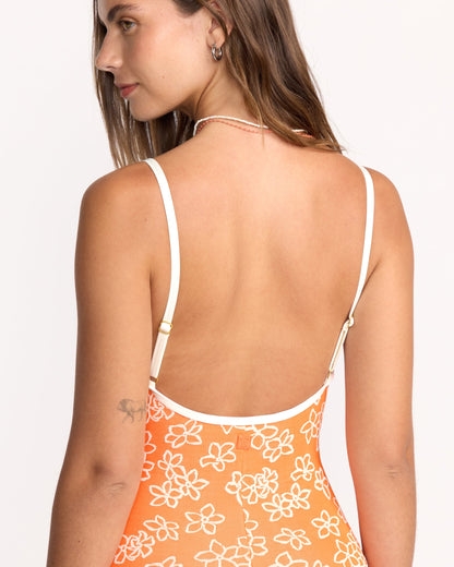 Josie Have It All Boyshort Surfsuit - Orange Pop