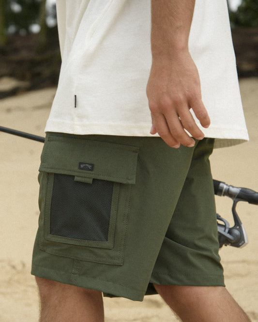 Surftrek Cargo Hybrid Shorts - Dark Military